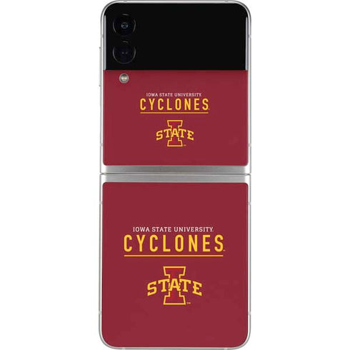 Iowa State University Athletic Text Galaxy Z Flip3 5G Skin
